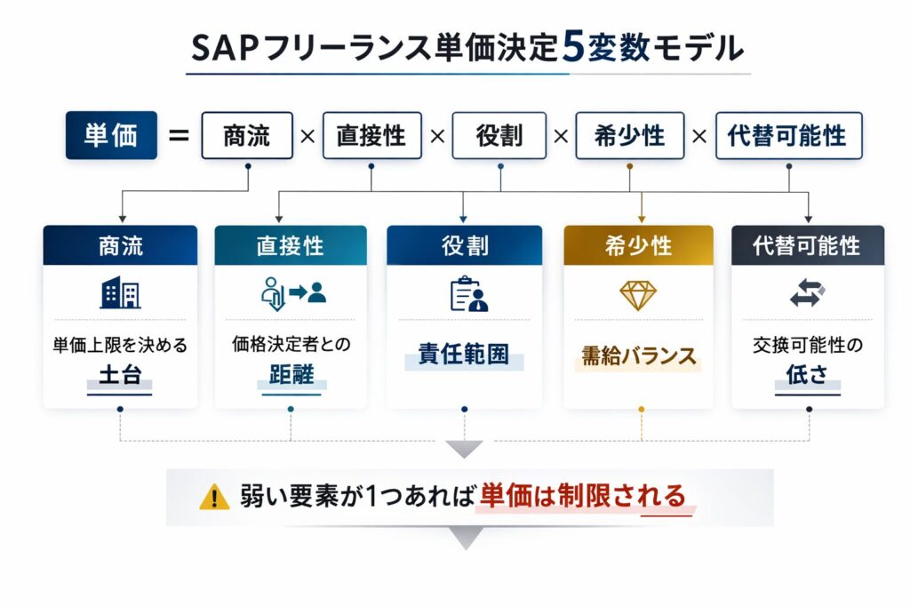 SAPフリーランス単価決定5変数モデル