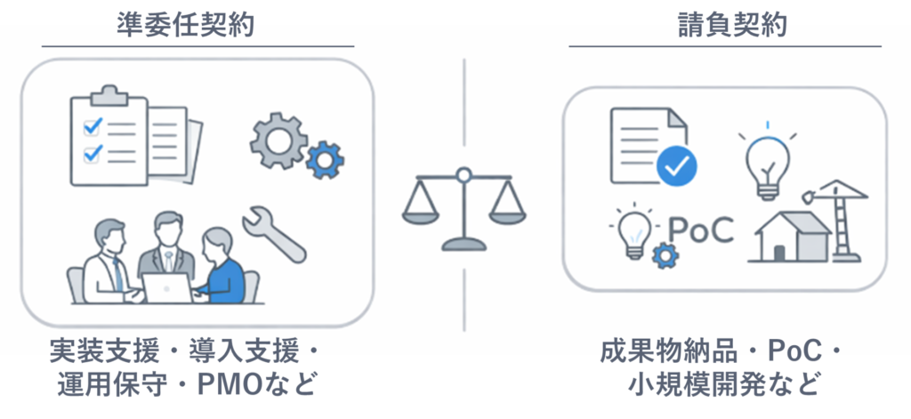 準委任契約と請負契約