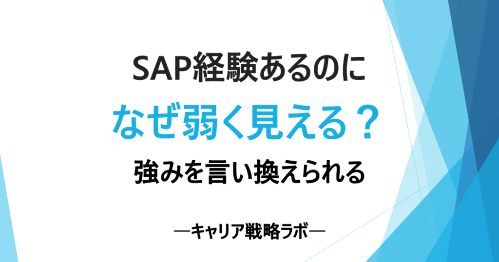 SAPコンサルの異業種転職は可能？3つのスキル分解で強みと転職先がわかる